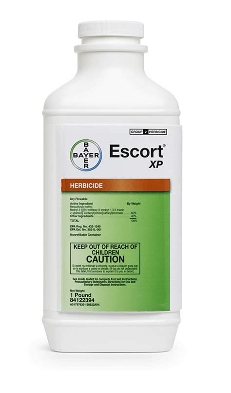 Escort herbicide product label  Supplier Bayer Environmental Science 2 T